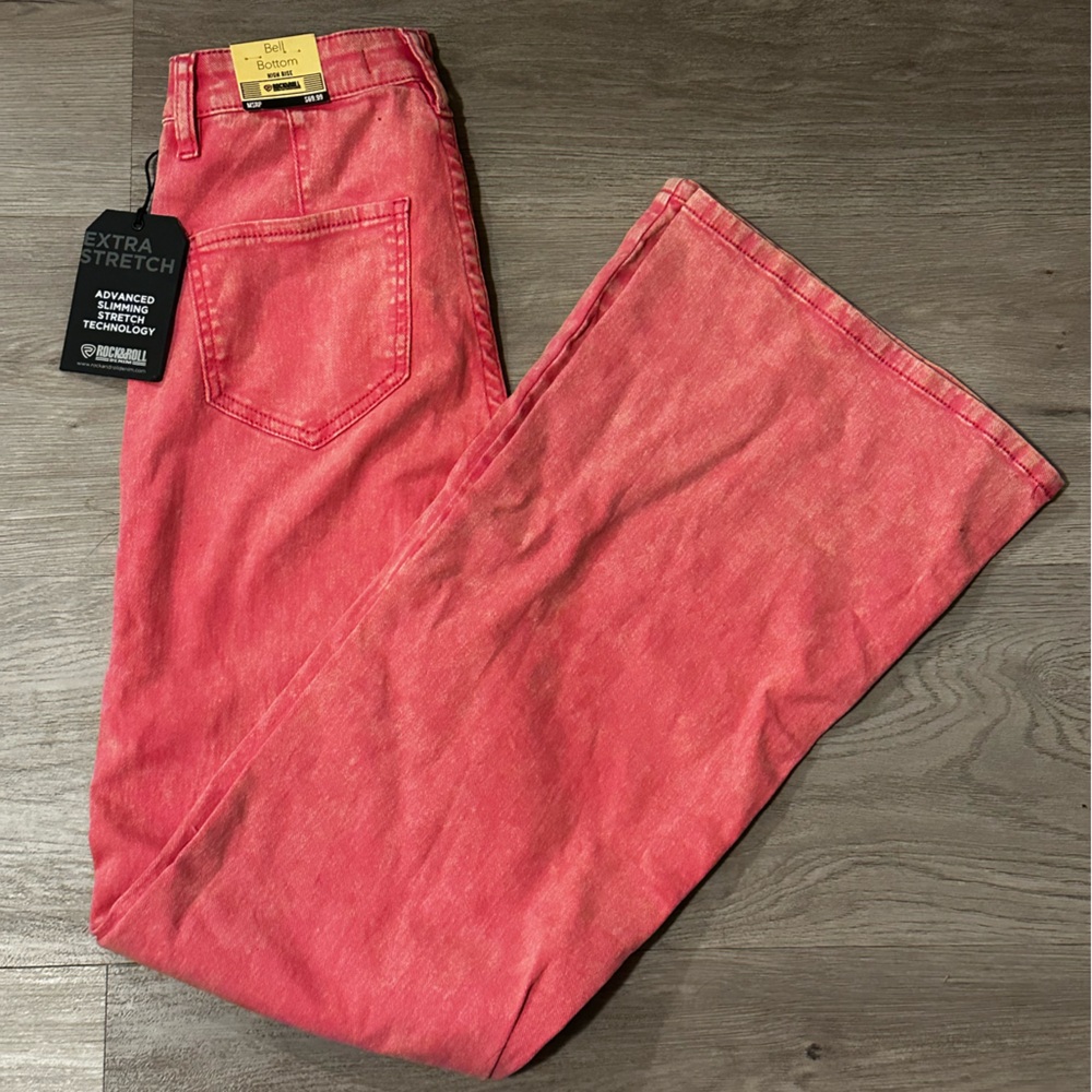 Women’s Rock & Roll Pink Bell Bottom Jeans